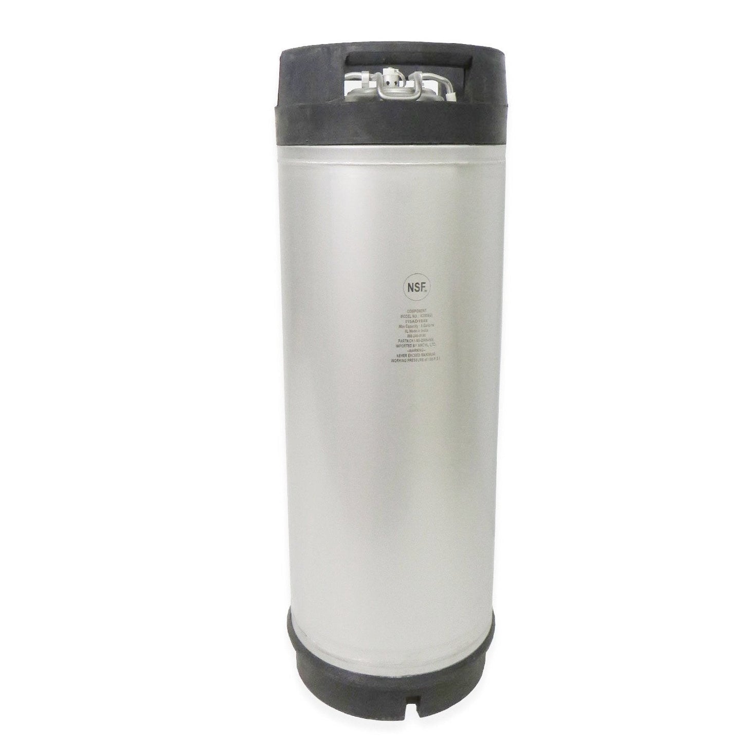 5 Gallon Dual Handle Stainless Steel AMCYL Ball Lock Keg - New - Canadian Homebrewing Supplier - Free Shipping - Canuck Homebrew Supply