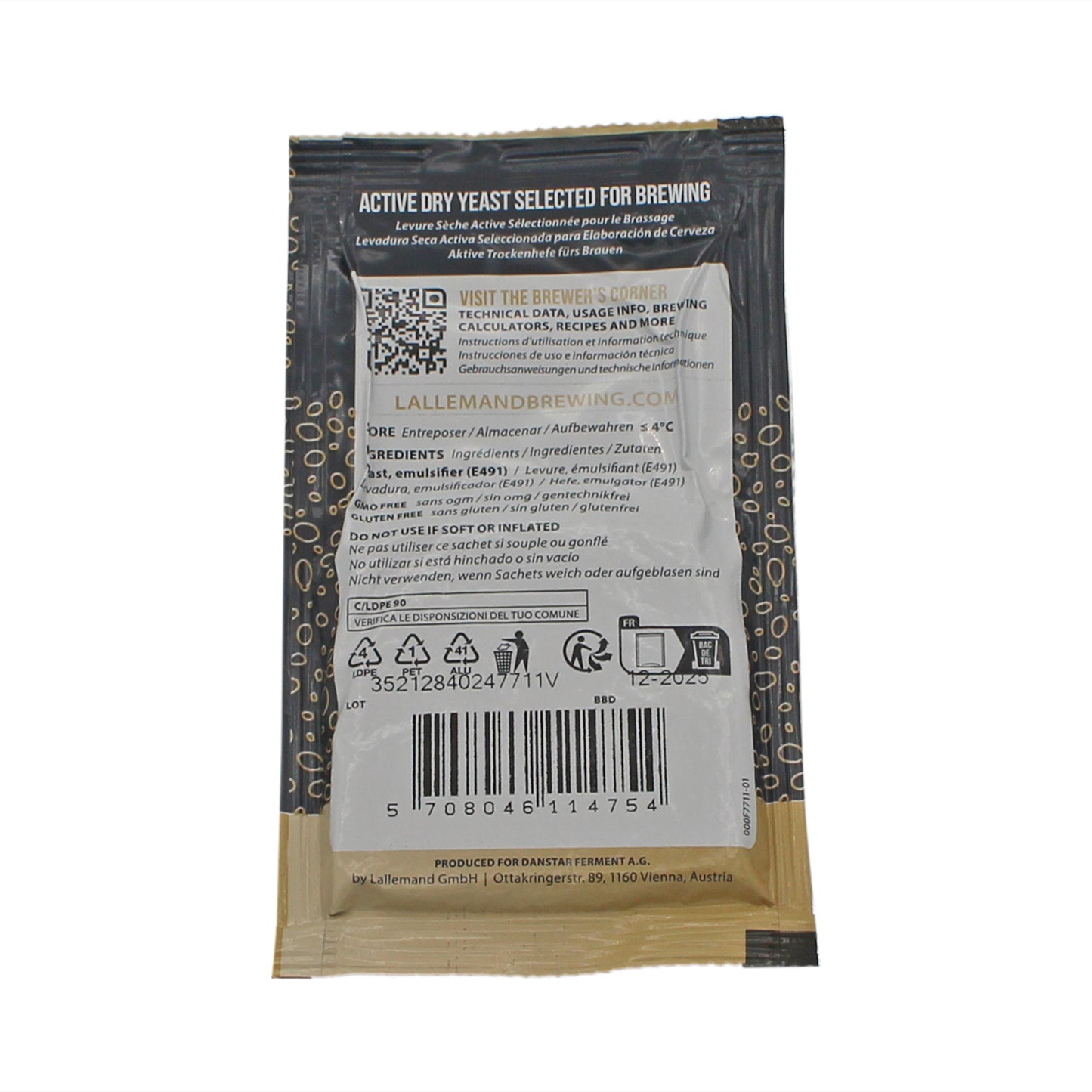LalBrew BRY-97 American West Coast Dry Ale Yeast - Premium Dry Yeast (11 g) - Canuck Homebrew Supply, Canada