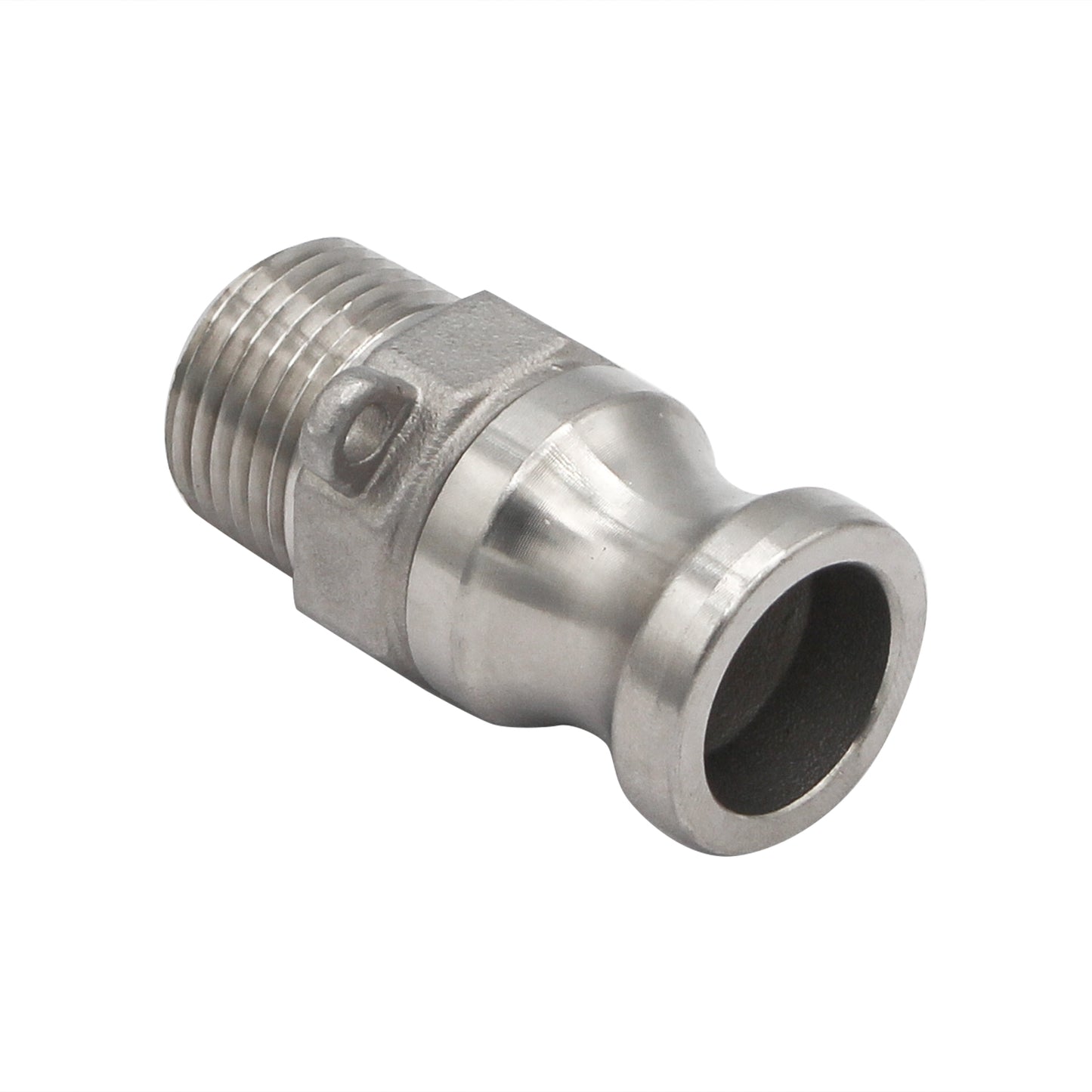 Stainless Steel 1/2" Type F Male Camlock - 1/2" Male NPT