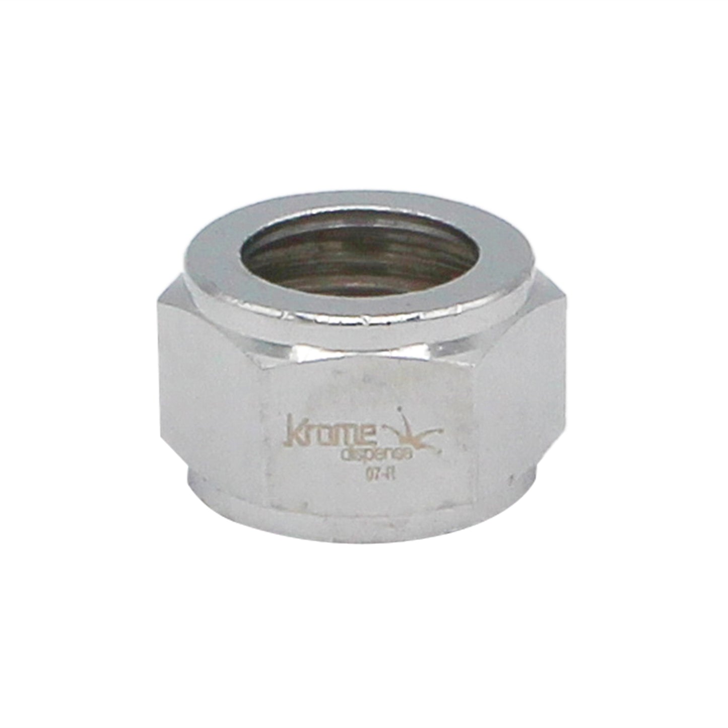 Chrome Plated Hex Beer Nut - 7/8"-14 (5/8" BSP) Threads - Canuck Homebrew Supply, Canada