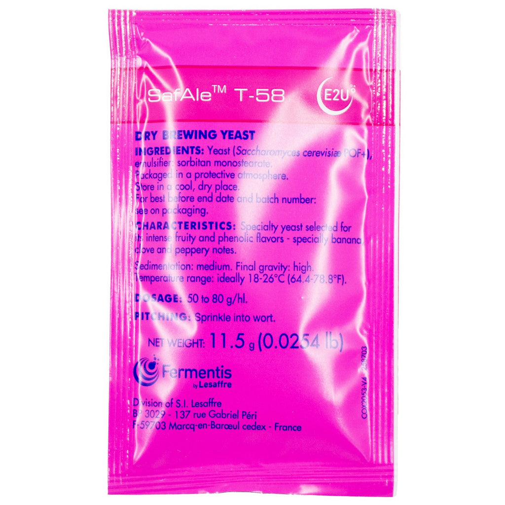 Fermentis Safbrew T-58 Beer Yeast – 11.5g Pack For Home Brewing