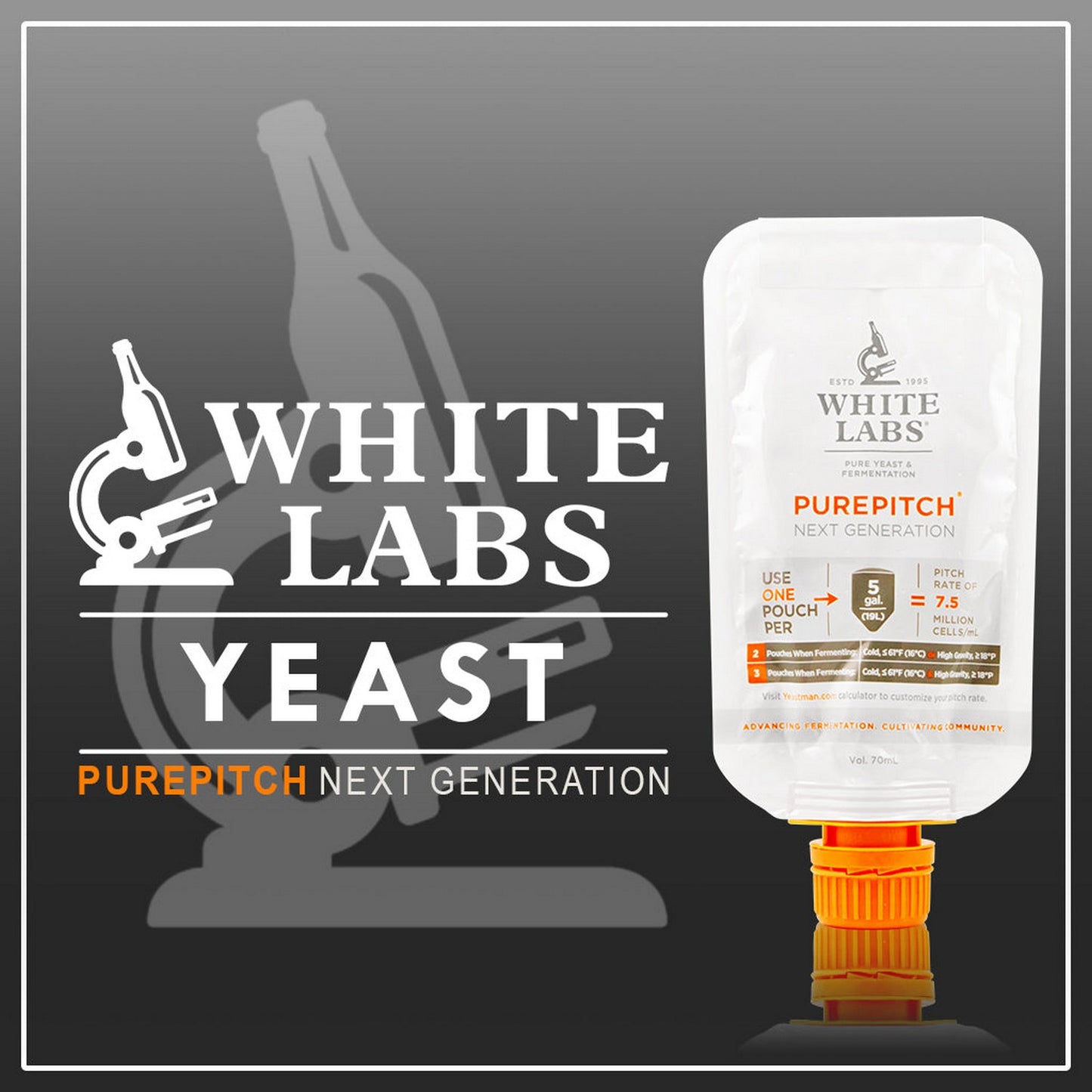 White Labs WLP410 Belgian Wit II Ale Yeast - PurePitch Next Gen Liquid Yeast (70mL)