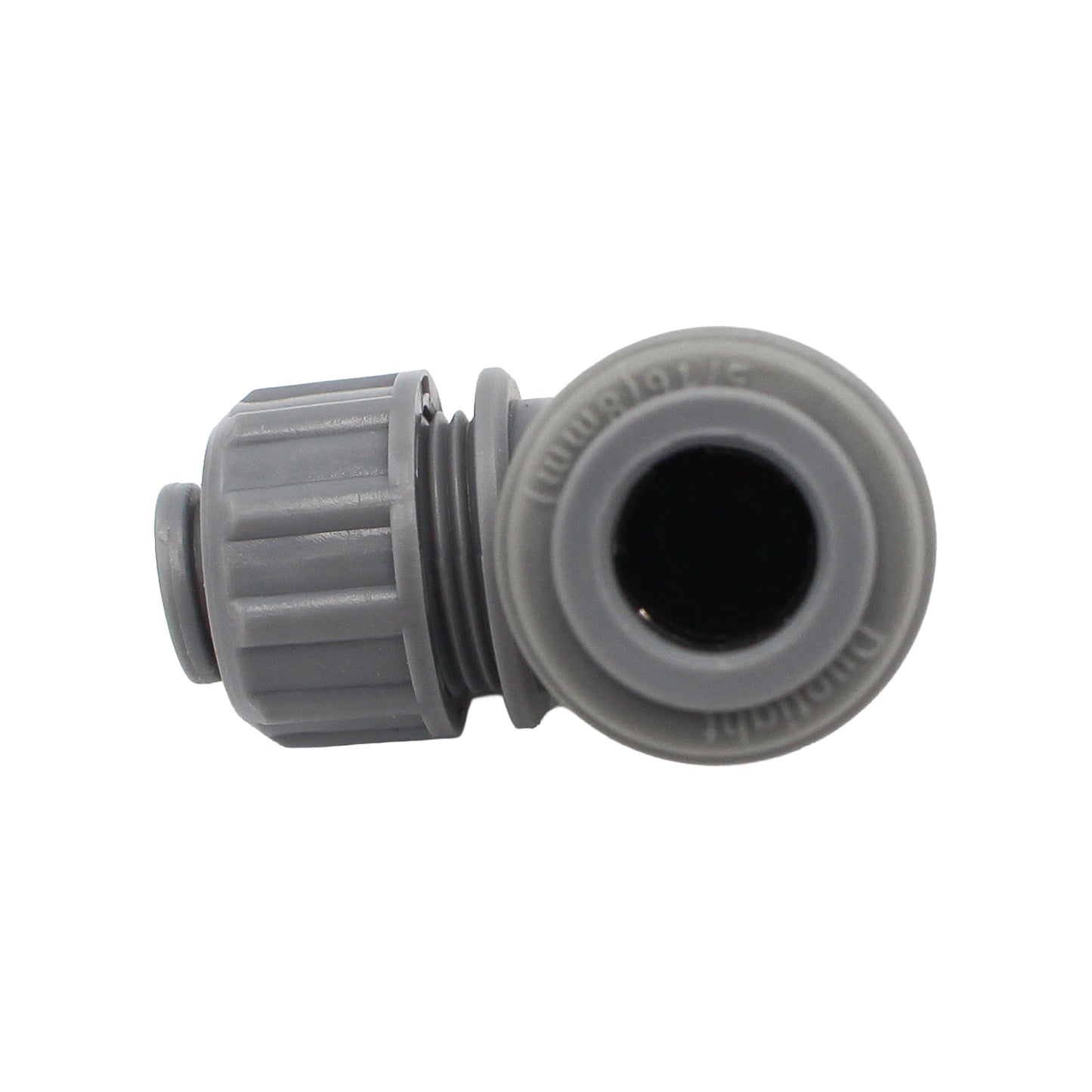 Kegland Duotight Food Grade Plastic (Push-In) 90° Screwlock Elbow Reducer - 1/4" (6.35mm) X 5/16" (8mm)