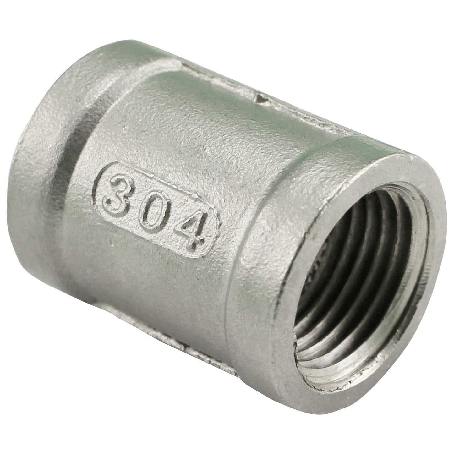 1/2" Female NPT to 1/2" Female NPT Stainless Steel Banded Coupler