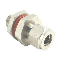 Stainless Steel HERMS Bulkhead - 1/2" Male NPT to 1/2" Compression