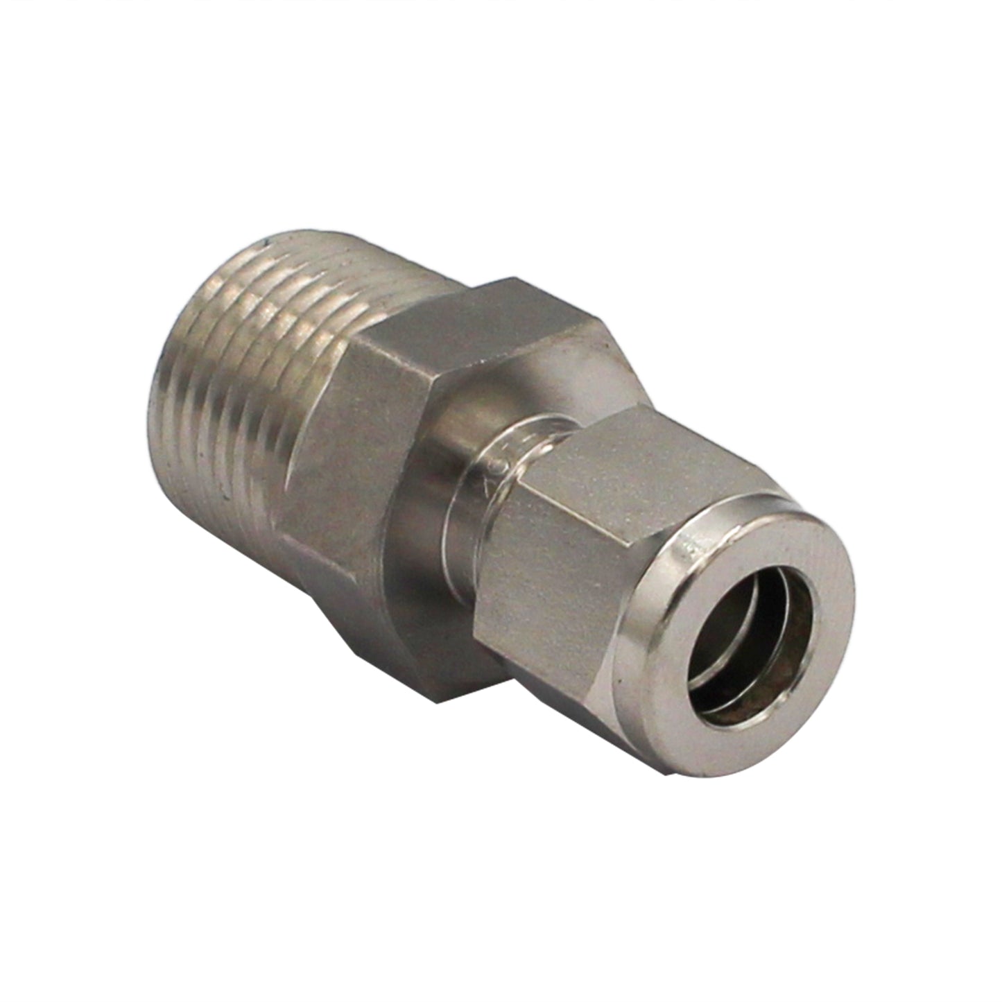 Stainless Steel Fitting - 1/2" Male NPT to 3/8" Compression