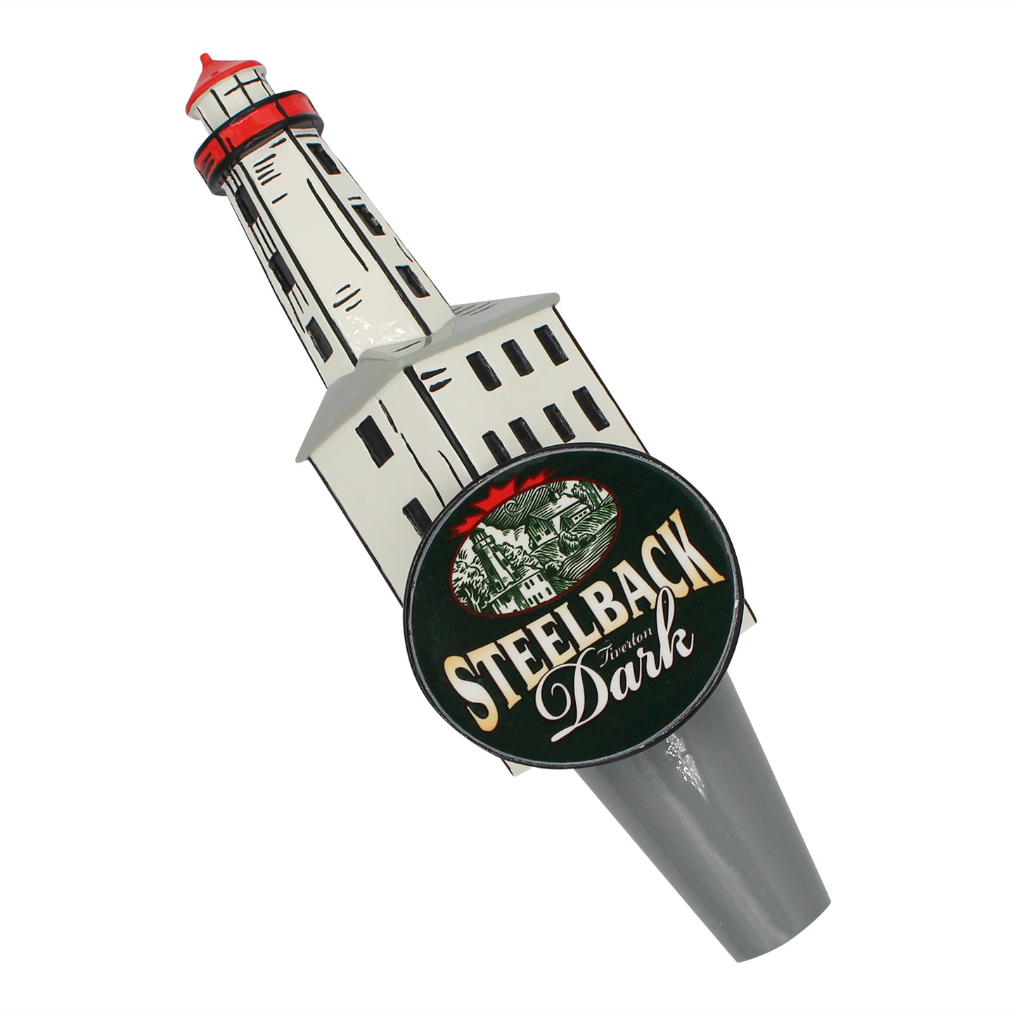 Dark Steelback Lighthouse Tap Handle