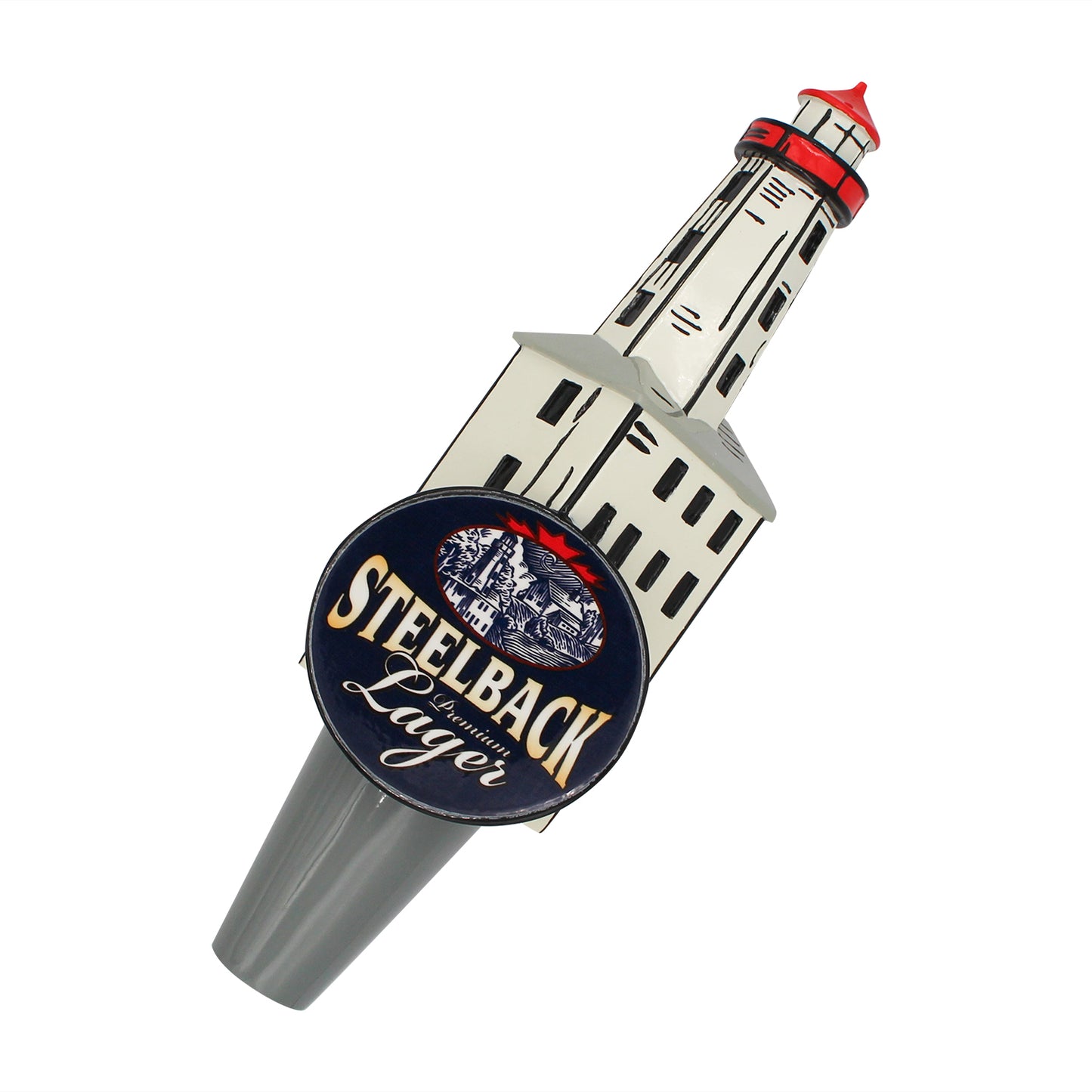Lager Steelback Lighthouse Tap Handle