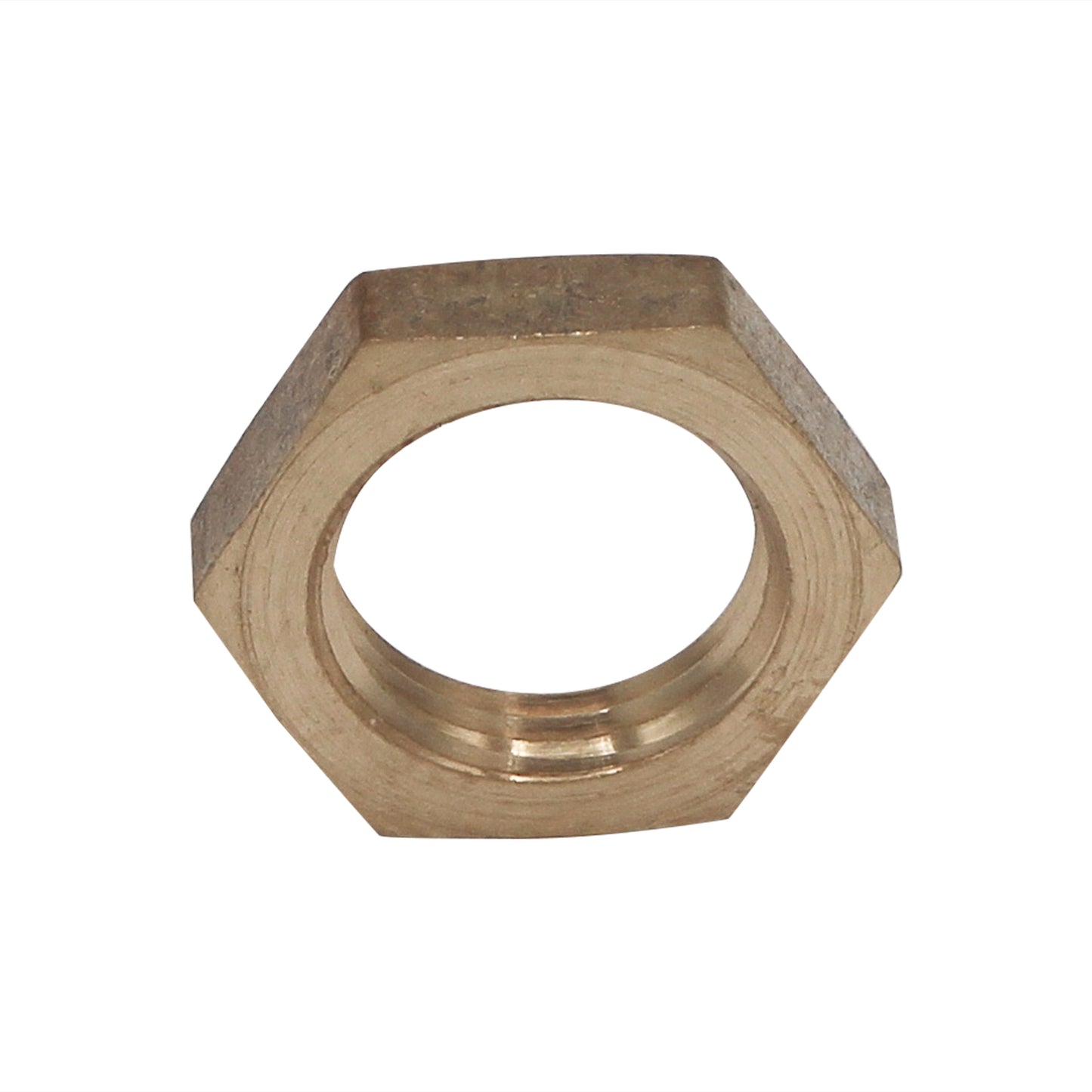 1/2" NPT Lock Nut - Brass Pipe Fitting