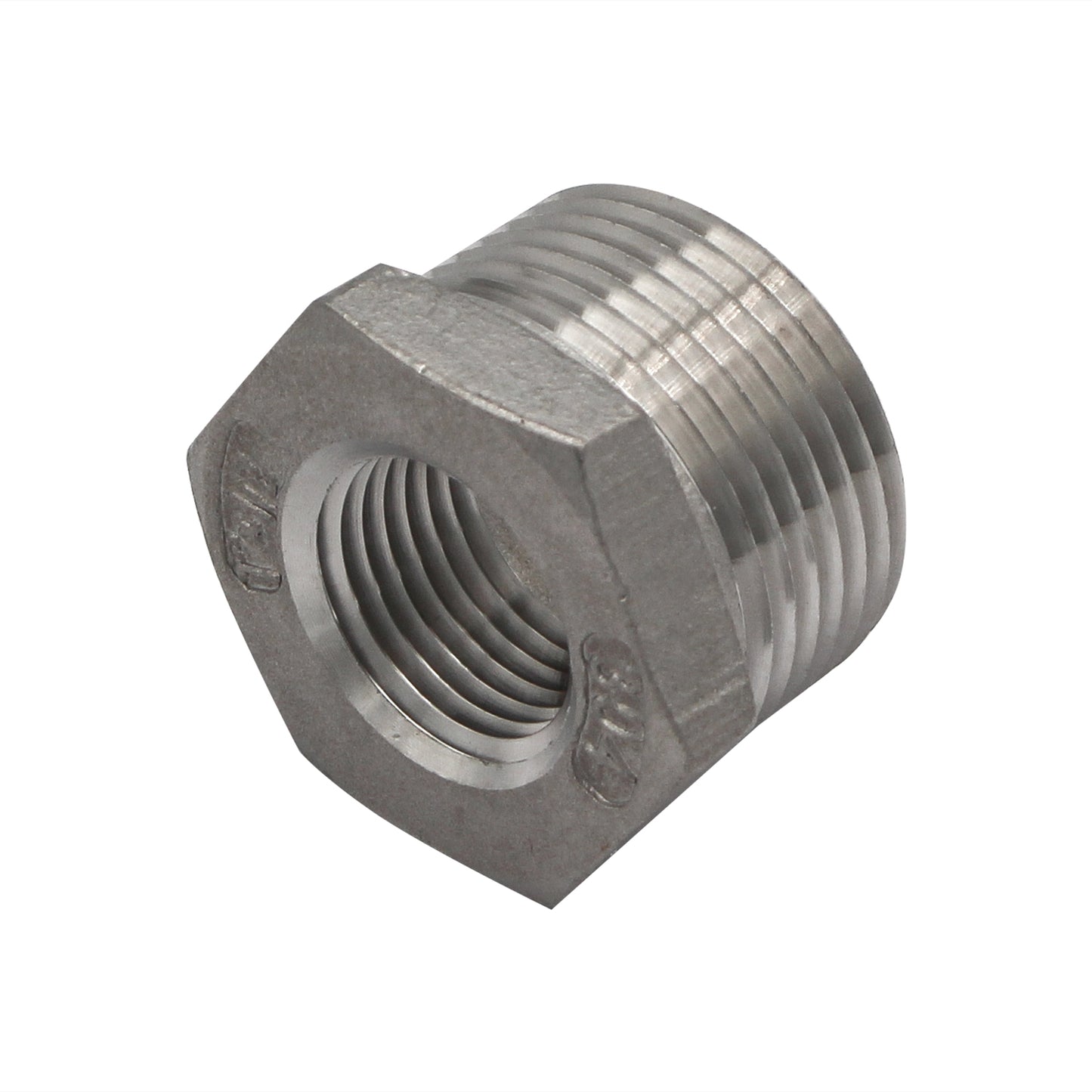 1" X 1/2" Female NPT Reducer Bushing - 304 Stainless Steel Pipe Fitting