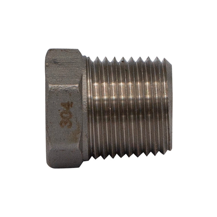 3/8" Male NPT X 1/4" Female NPT Reducer Bushing - 304 Stainless Steel Pipe Fitting