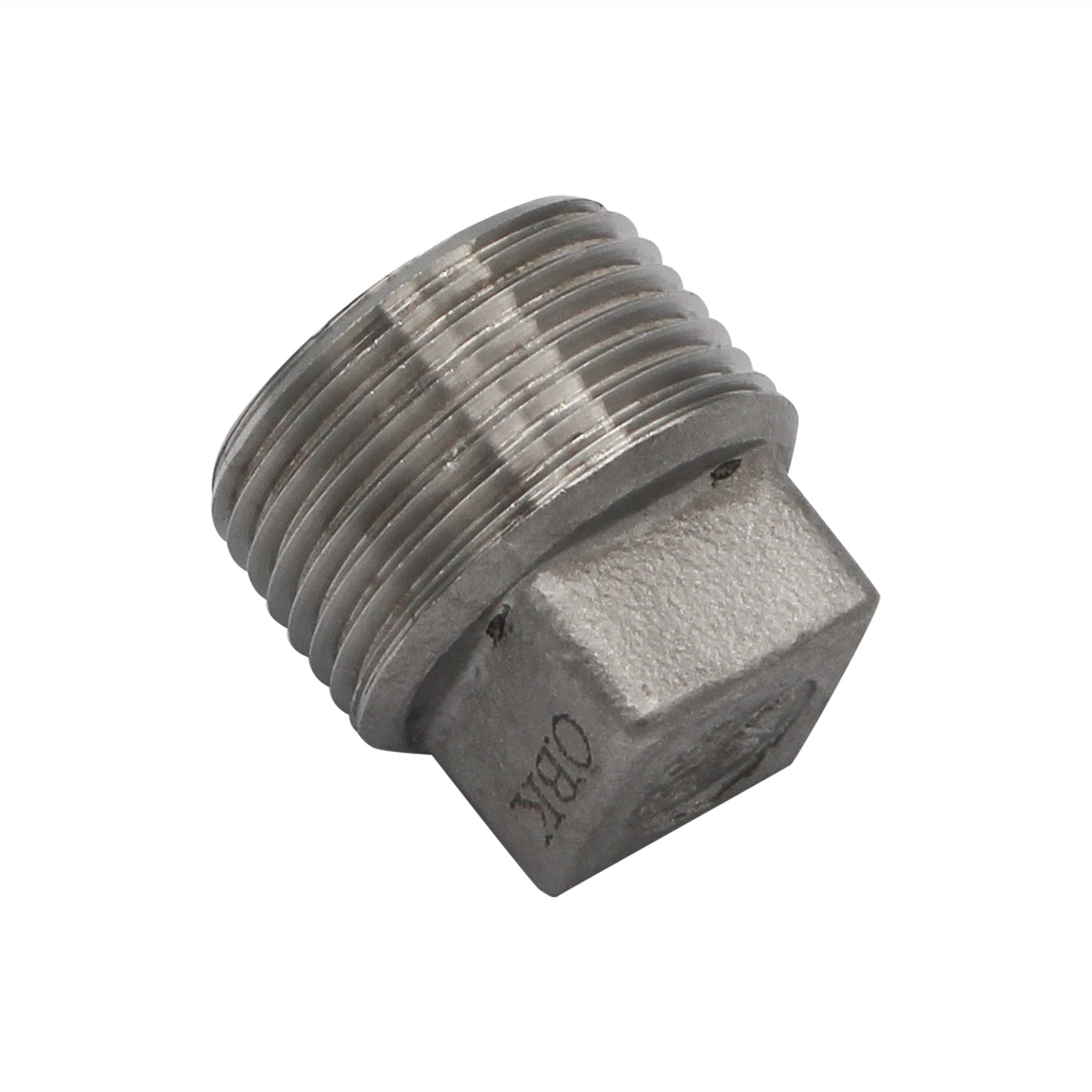 3/4" Male NPT Square Head Plug - 304 Stainless Steel Pipe Fitting