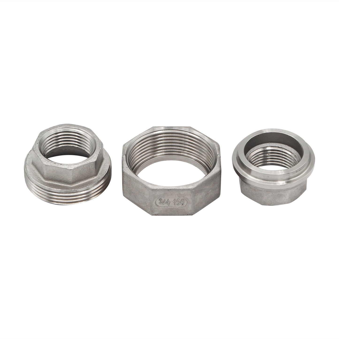3/4" Female NPT X 3/4" Female NPT Union Coupler - 304 Stainless Steel Pipe Fitting