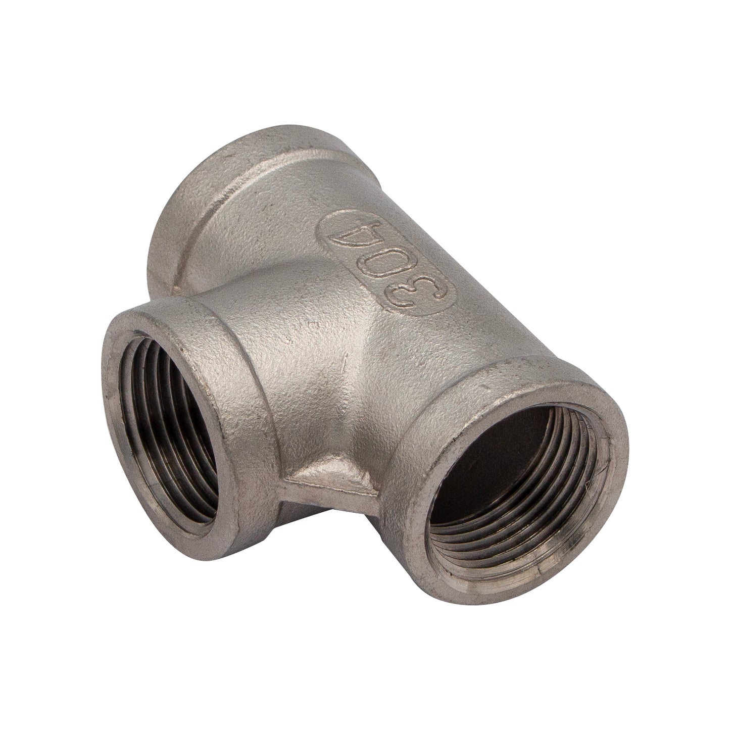3/4" Female NPT Tee - 304 Stainless Steel Pipe Fitting