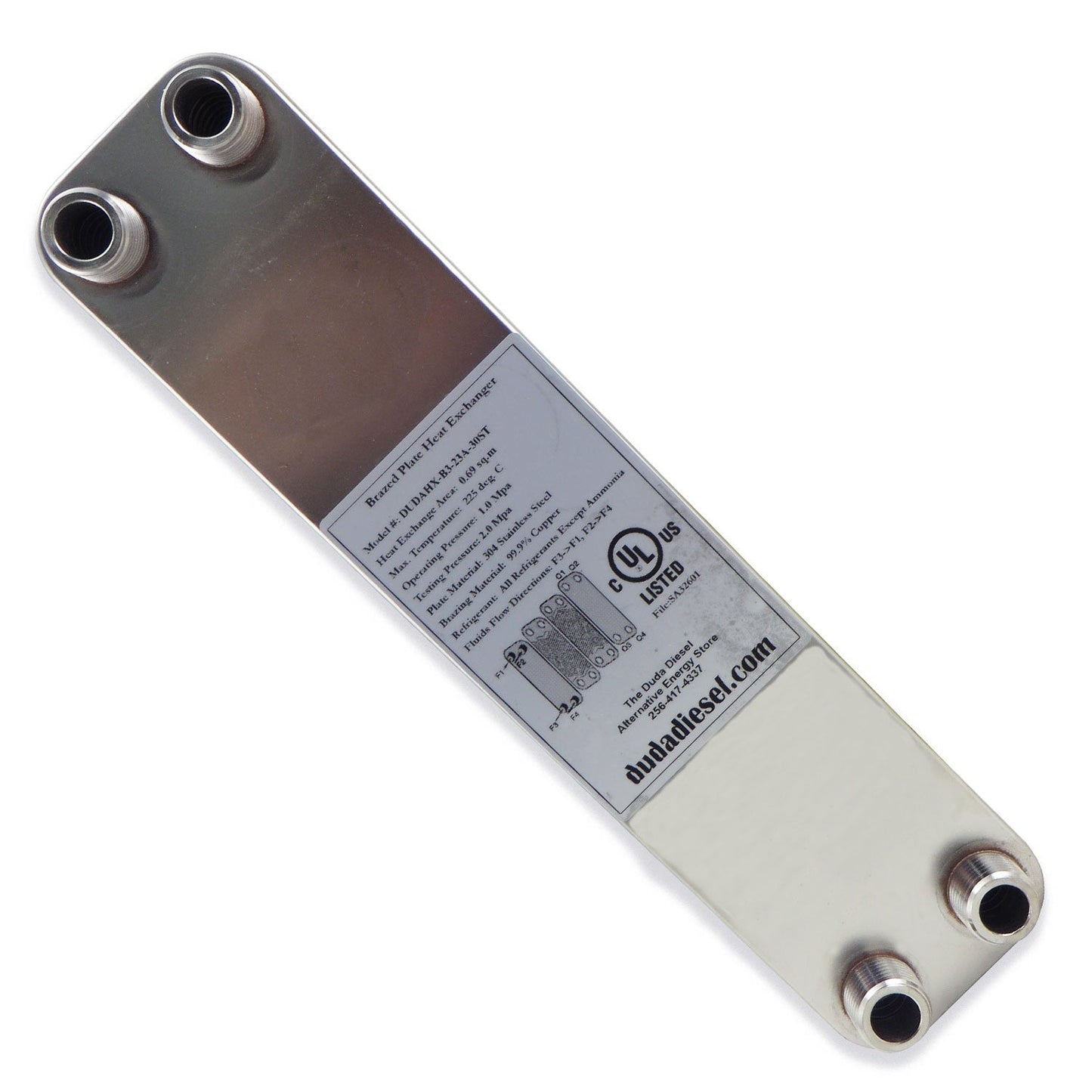 30 Plate Wort Chiller - 1/2" Male NPT - 12" - Canadian Homebrewing Supplier - Free Shipping - Canuck Homebrew Supply