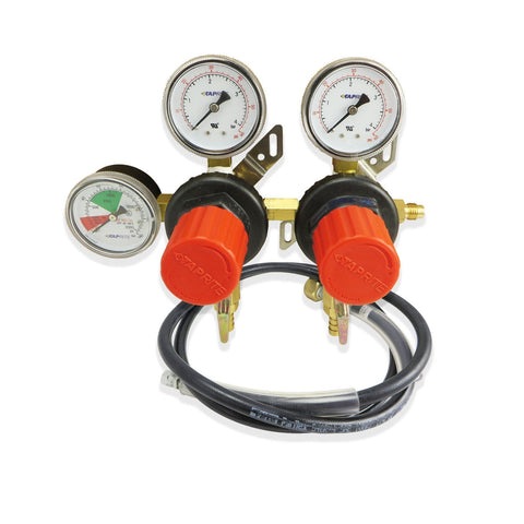Dual Primary CO2 Regulator with HP Hose (60PSI & 2000PSI) #T752WMHP-6