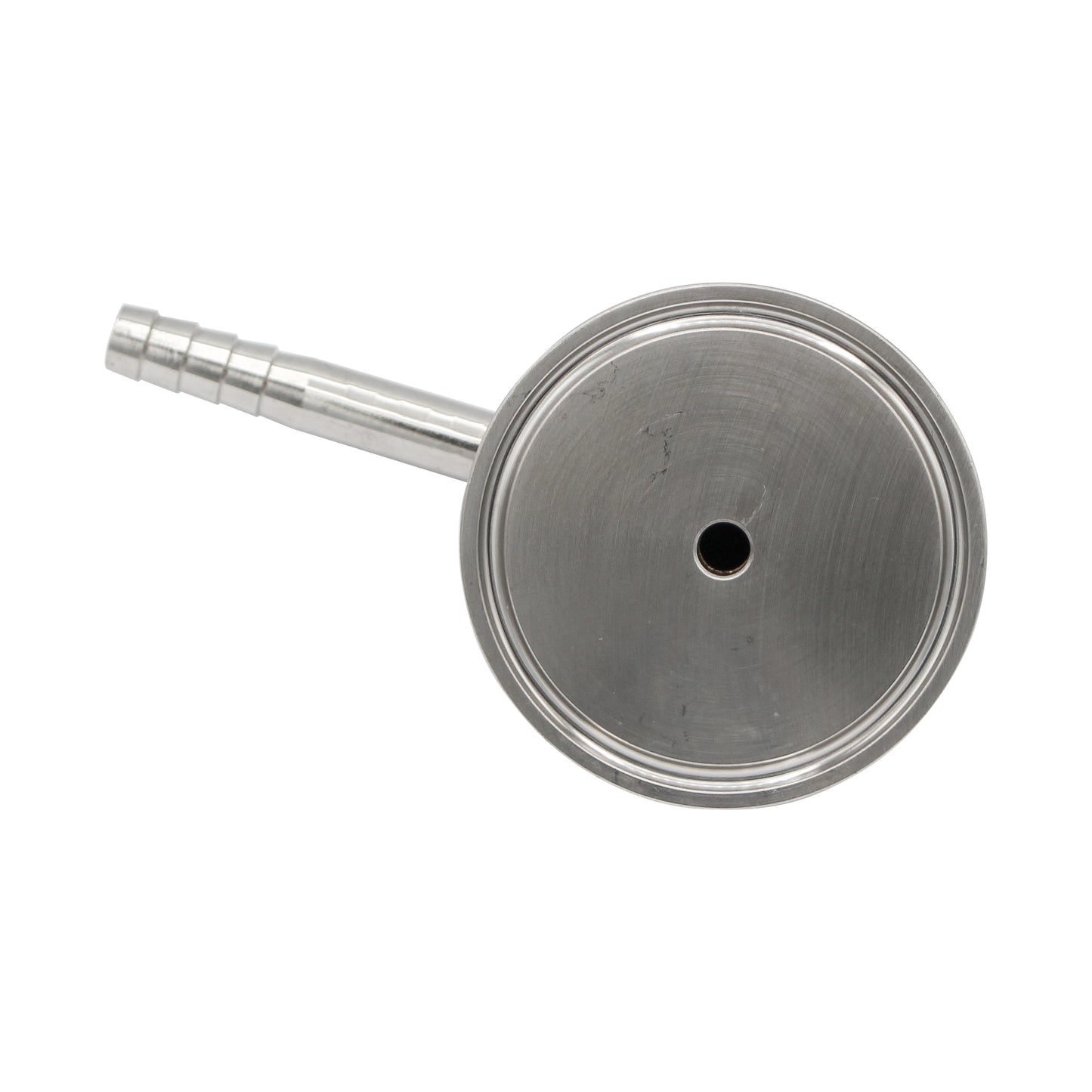 Stainless Steel 2" Tri-Clover, 3/8" Barbed 90° Elbow