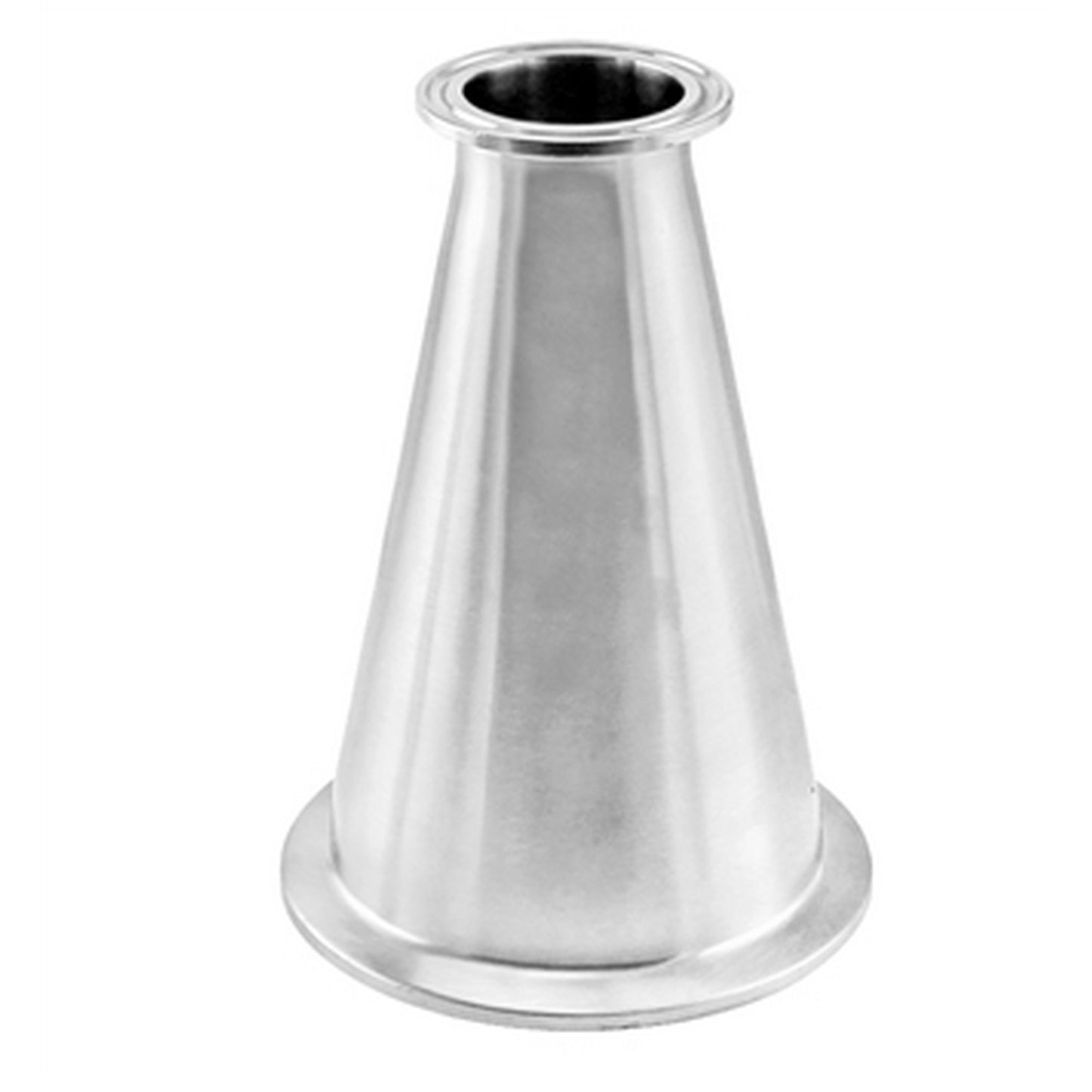 Long Stainless Steel Tri-Clover Concentric Reducer - 4" TC X 2" TC