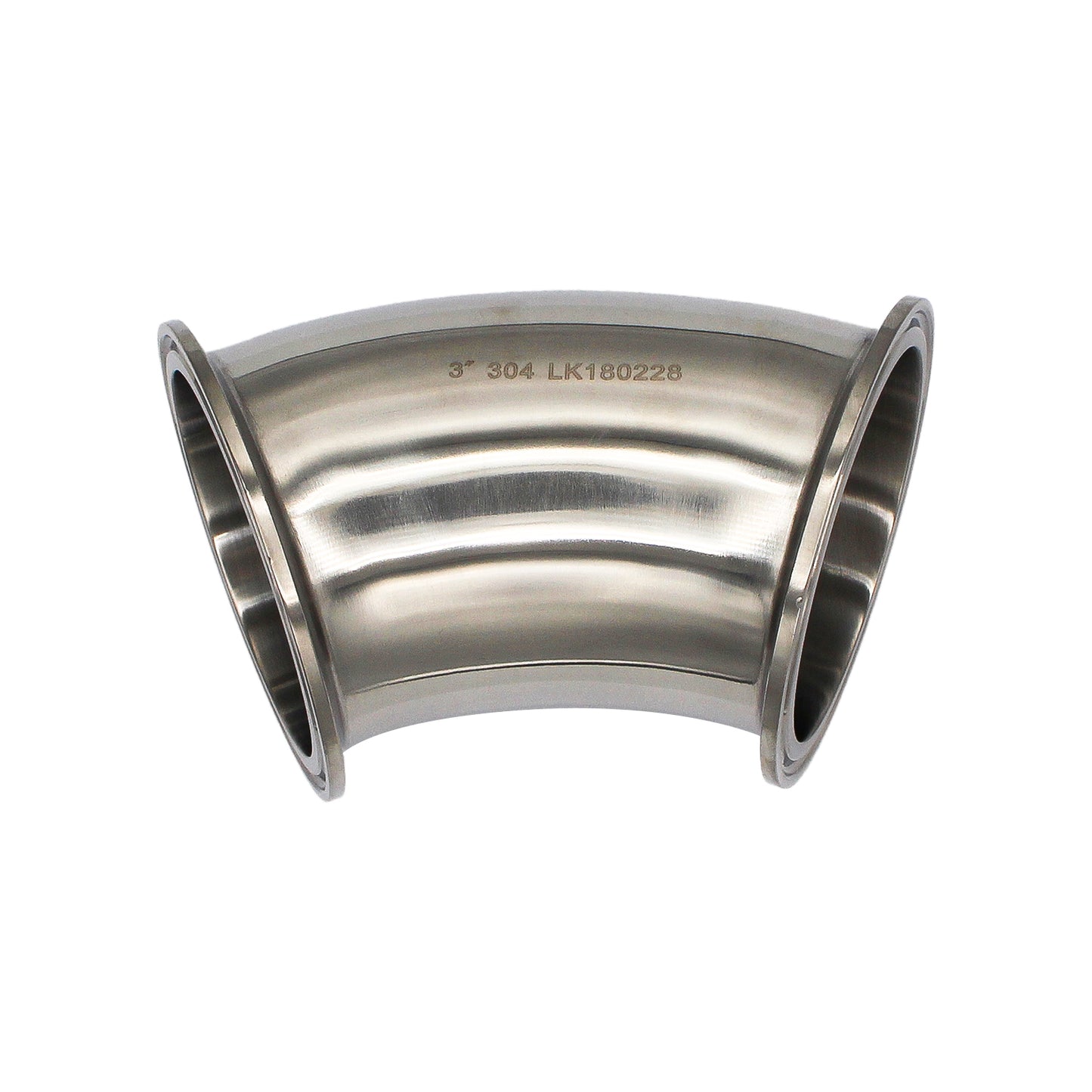 3" Tri Clamp 45° Elbow - Tri Clover Sanitary Stainless Steel Fitting - Canuck Homebrew Supply, Canada