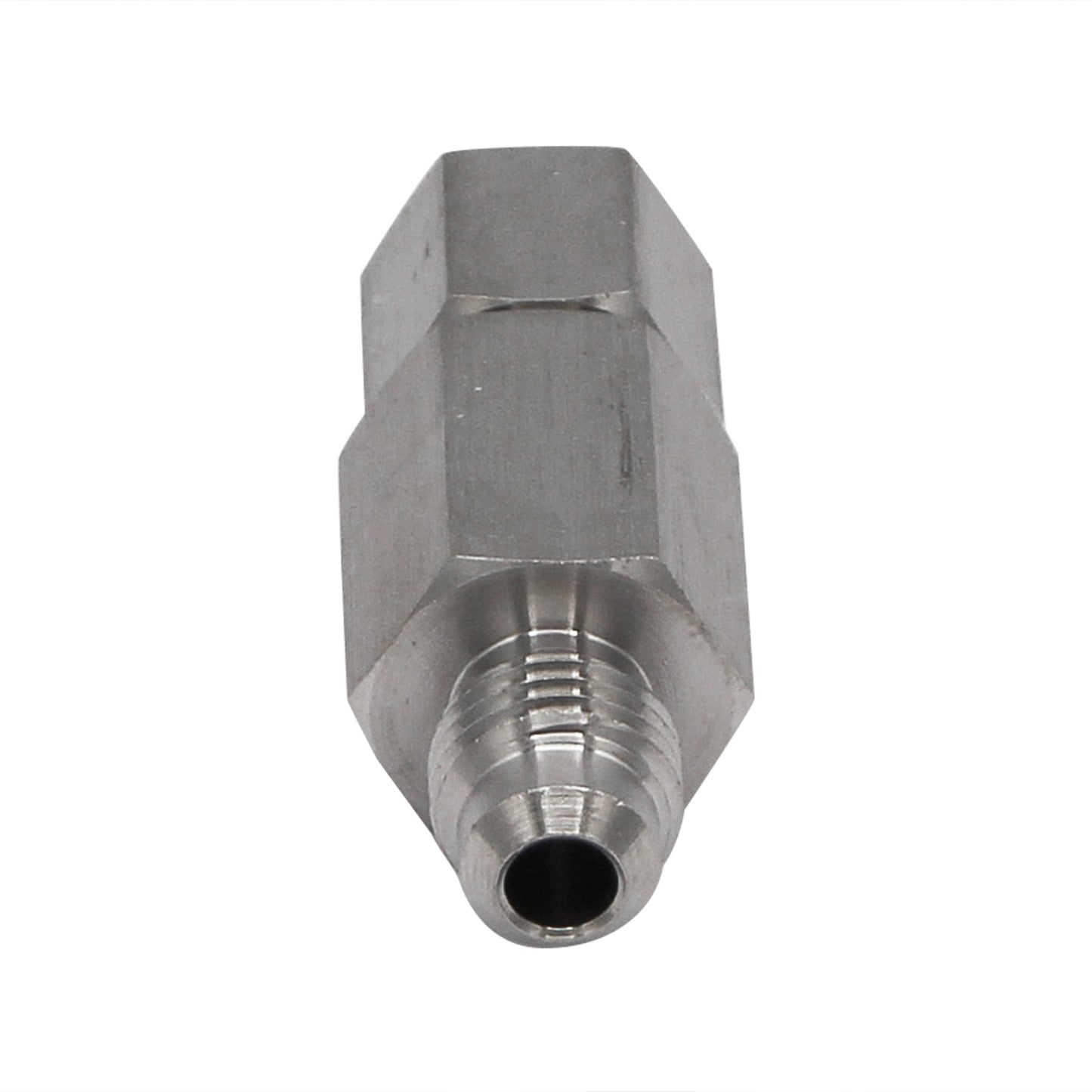 Stainless Steel Check Valve for Gas Disconnects 1/4" MFL to FFL - Canuck Homebrew Supply, Canada