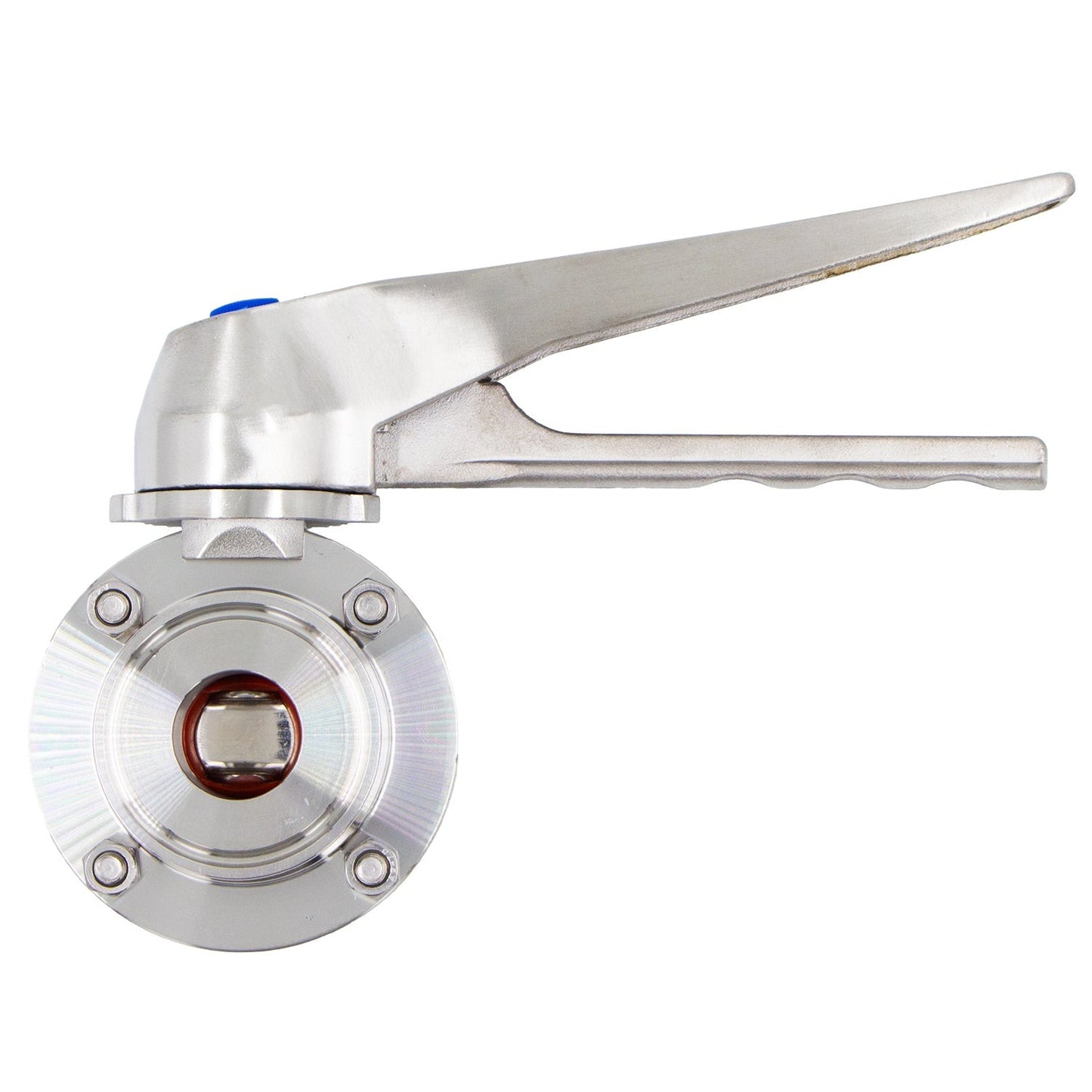 1" Tri Clamp Squeeze Trigger Butterfly Valve (All Stainless) - Tri Clover Sanitary Stainless Steel Fitting