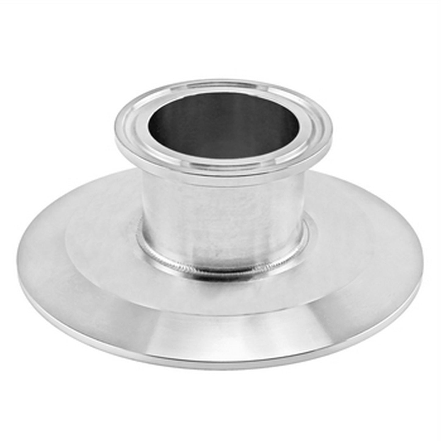 Stainless Steel Tri-Clover Concentric Cap Reducer - 3" TC X 1.5" TC