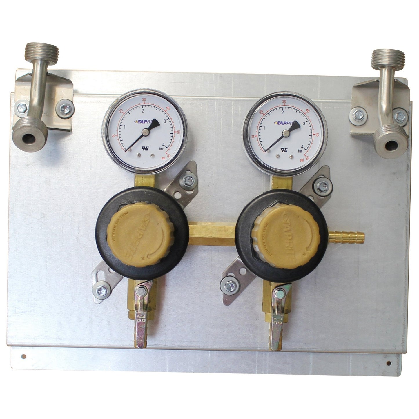 Taprite Secondary Wall Mounting Dual Product Regulator w/ Beer Line Connectors (60 psi)