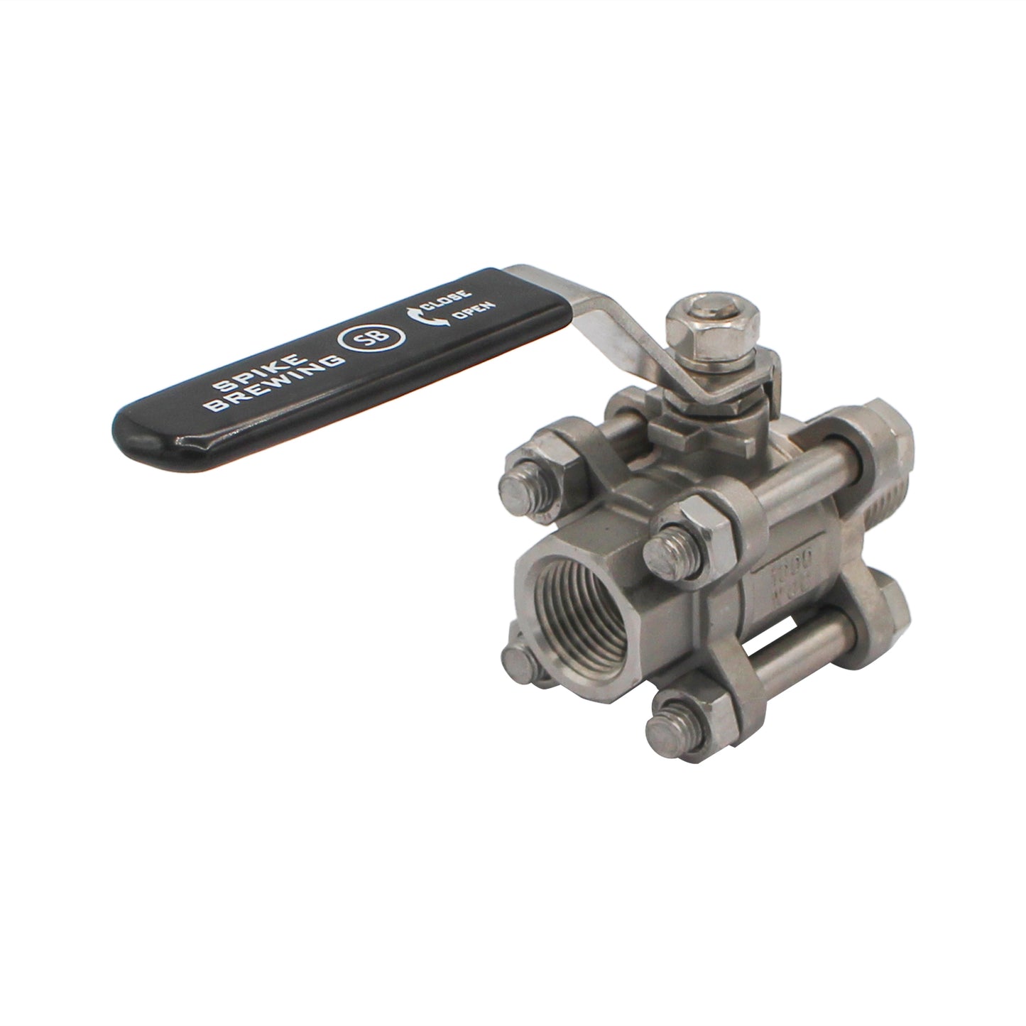 Spike Brewing Stainless Steel 1/2" Male NPT 3-Piece Ball Valve