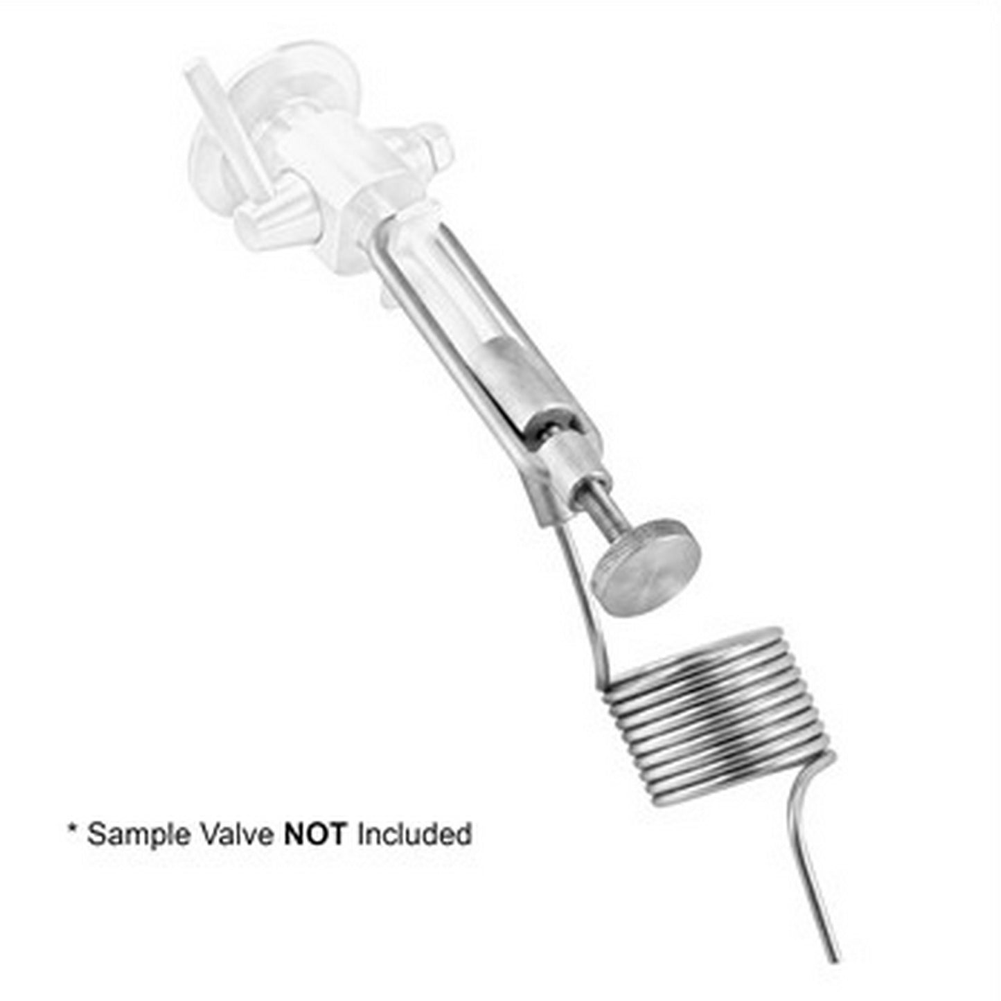 Ss Brewtech Stainless Steel Sampling Coil Shown with Sample Valve