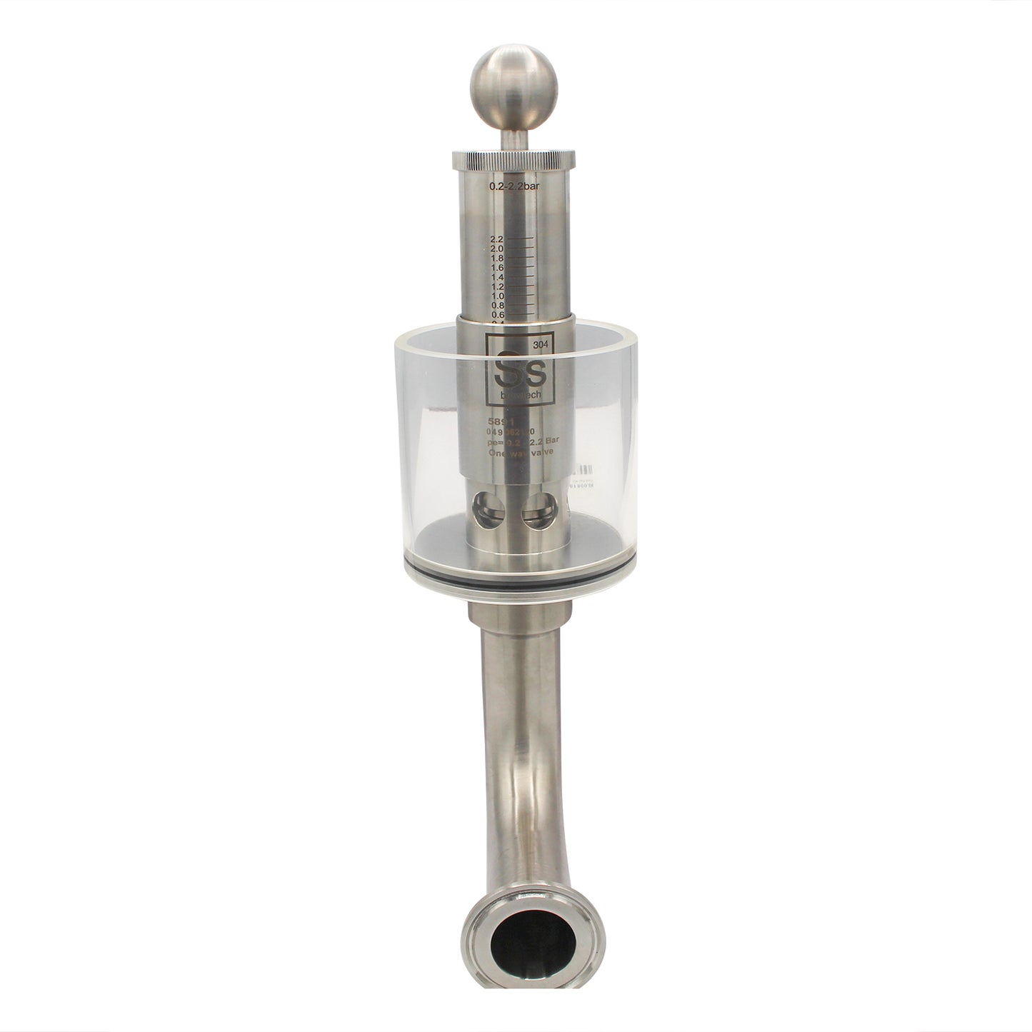 Ss Brewtech Stainless Steel Tri-Clover Pro Scaled Sspunding Valve - 1.5" TC - ADJ. PRV