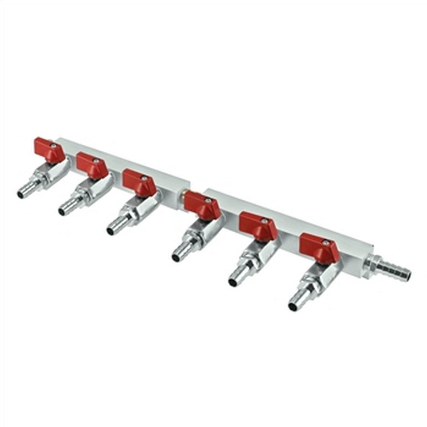 Micro Matic Aluminum Gas Distributor - 6 Way - 3/8" OD Barbs