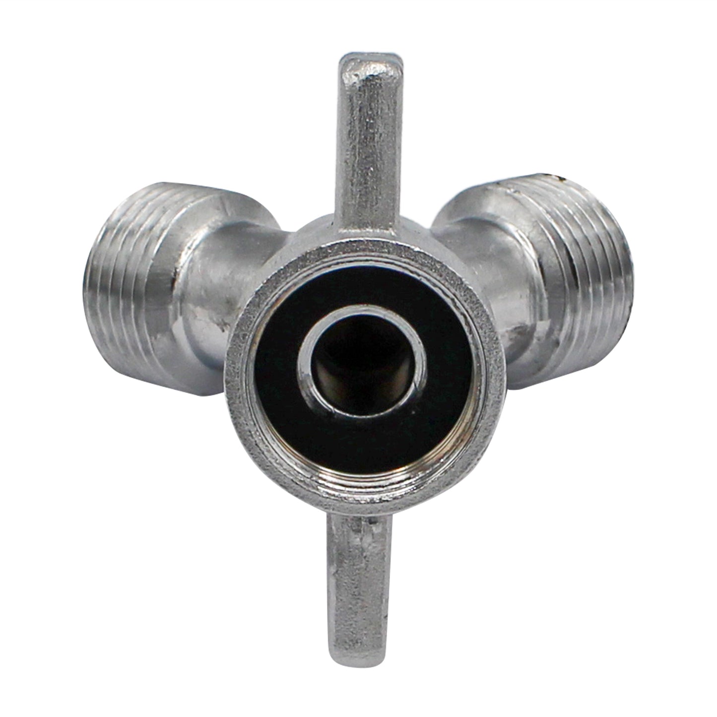 Chrome Plated Brass Y Splitter With Wing Nut - 5/8" BSP