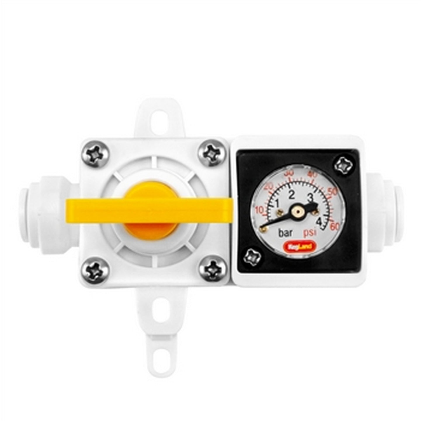 Duotight Inline Regulator With Gauge - 5/16" OD - 0-60 PSI - Top View