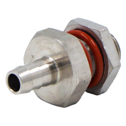 Stainless Steel Weldless Bulkhead - 1/2" Male NPT X 1/2" OD Barb