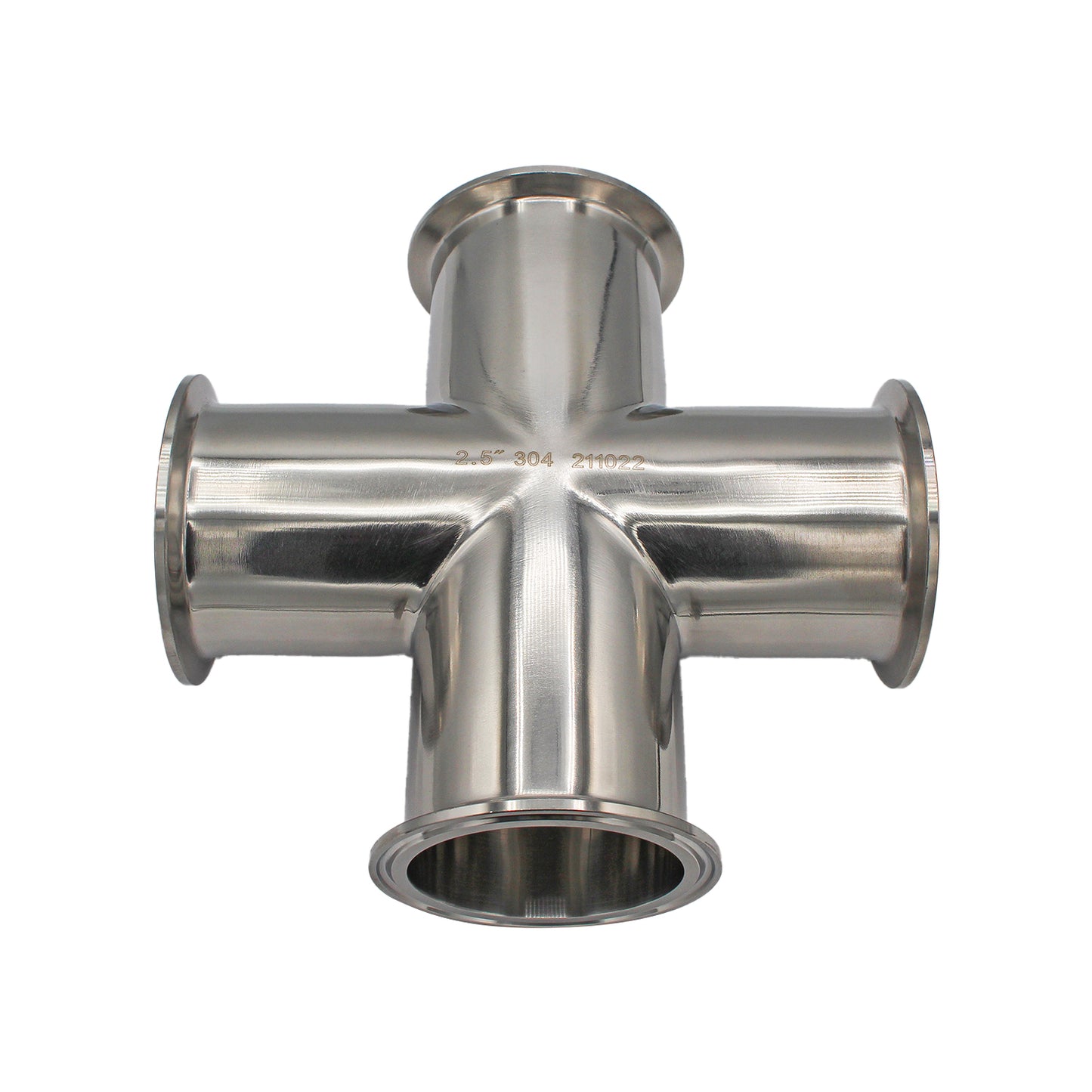 2.5" Tri Clamp Cross - Tri Clover Sanitary Stainless Steel Fitting - Canuck Homebrew Supply, Canada