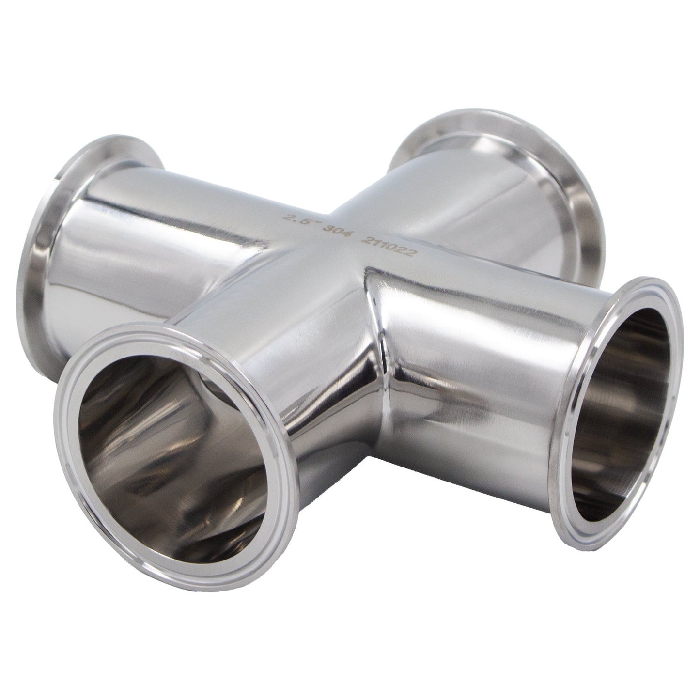 Stainless Steel Tri-Clover Cross - 2.5" TC