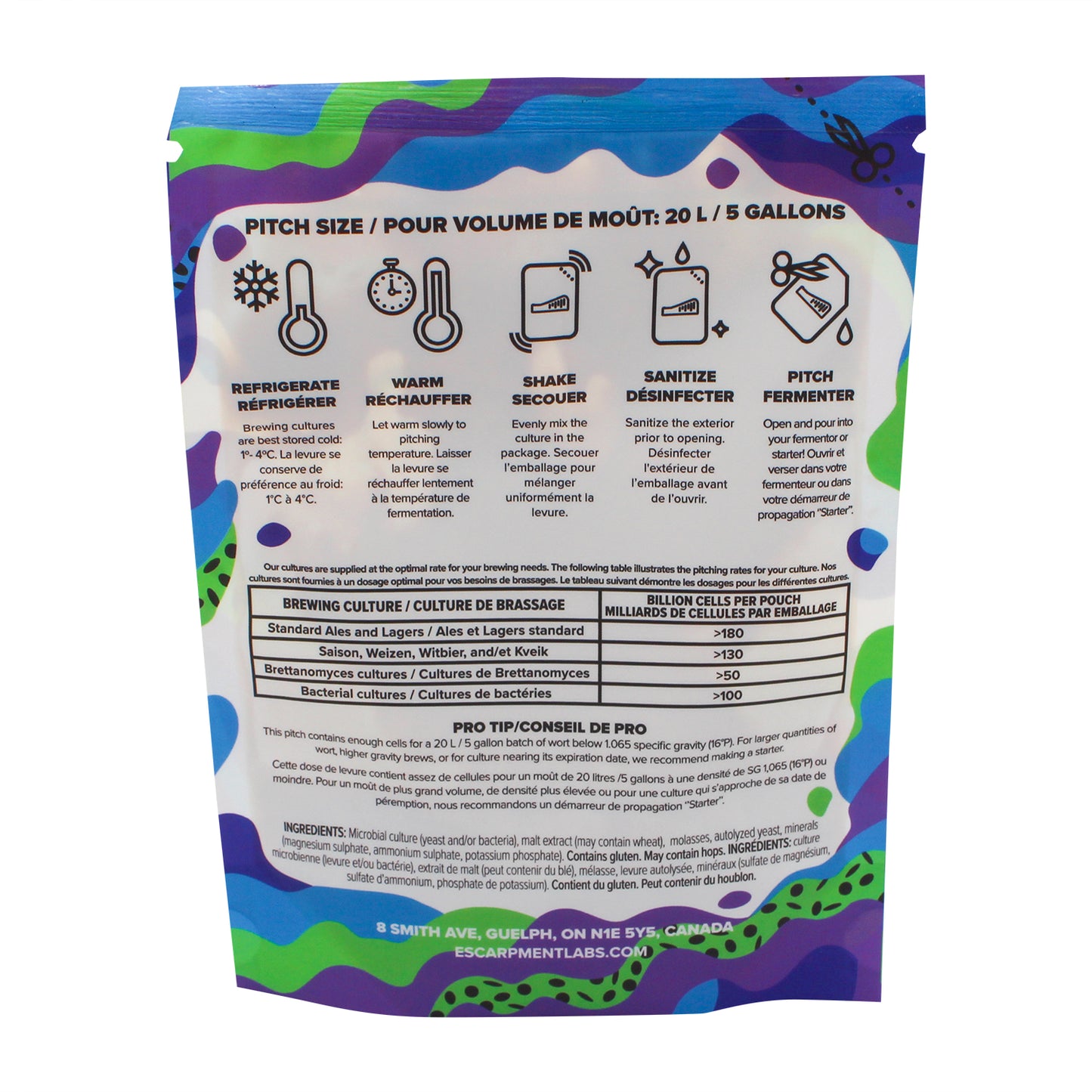Escarpment Labs Krispy Kveik Yeast - Liquid Brewing Culture (100mL) - Canuck Homebrew Supply, Canada