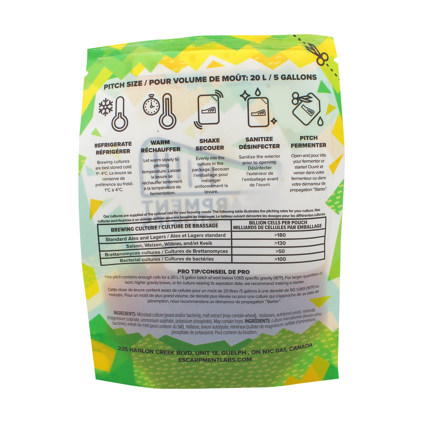 Escarpment Labs Lactobacillus Blend 2.0 Yeast - Liquid Brewing Culture (100mL)