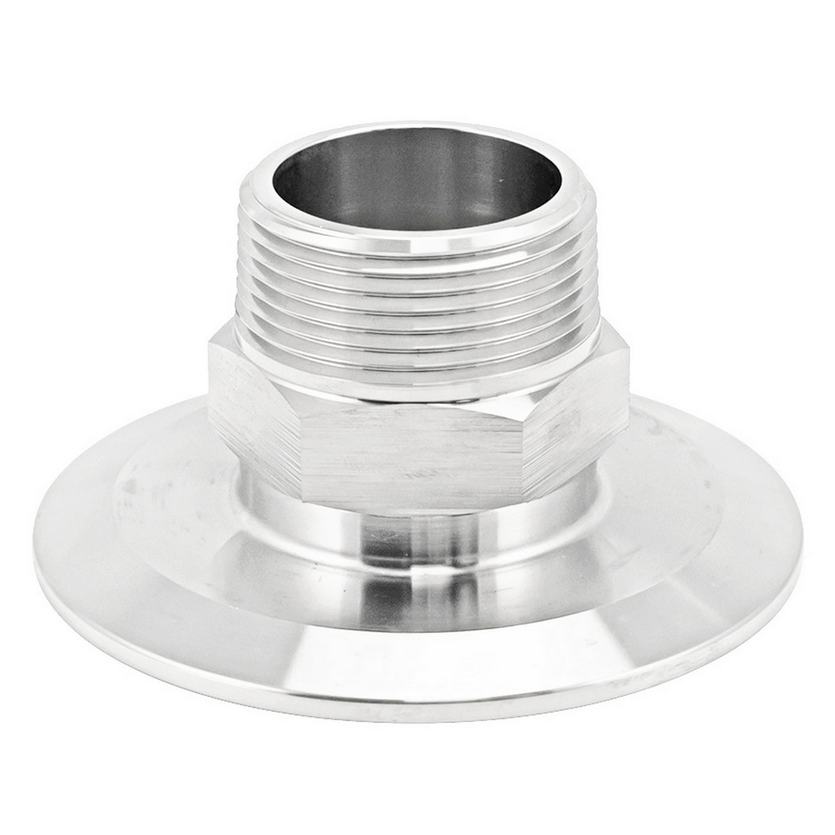 3" Tri Clamp X 1 1/4" Male NPT Adapter - Tri Clover Sanitary Stainless Steel Fitting