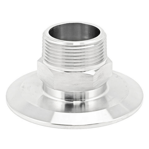 Stainless Steel Tri-Clover Fitting - 3" TC X 1 1/4" Male NPT