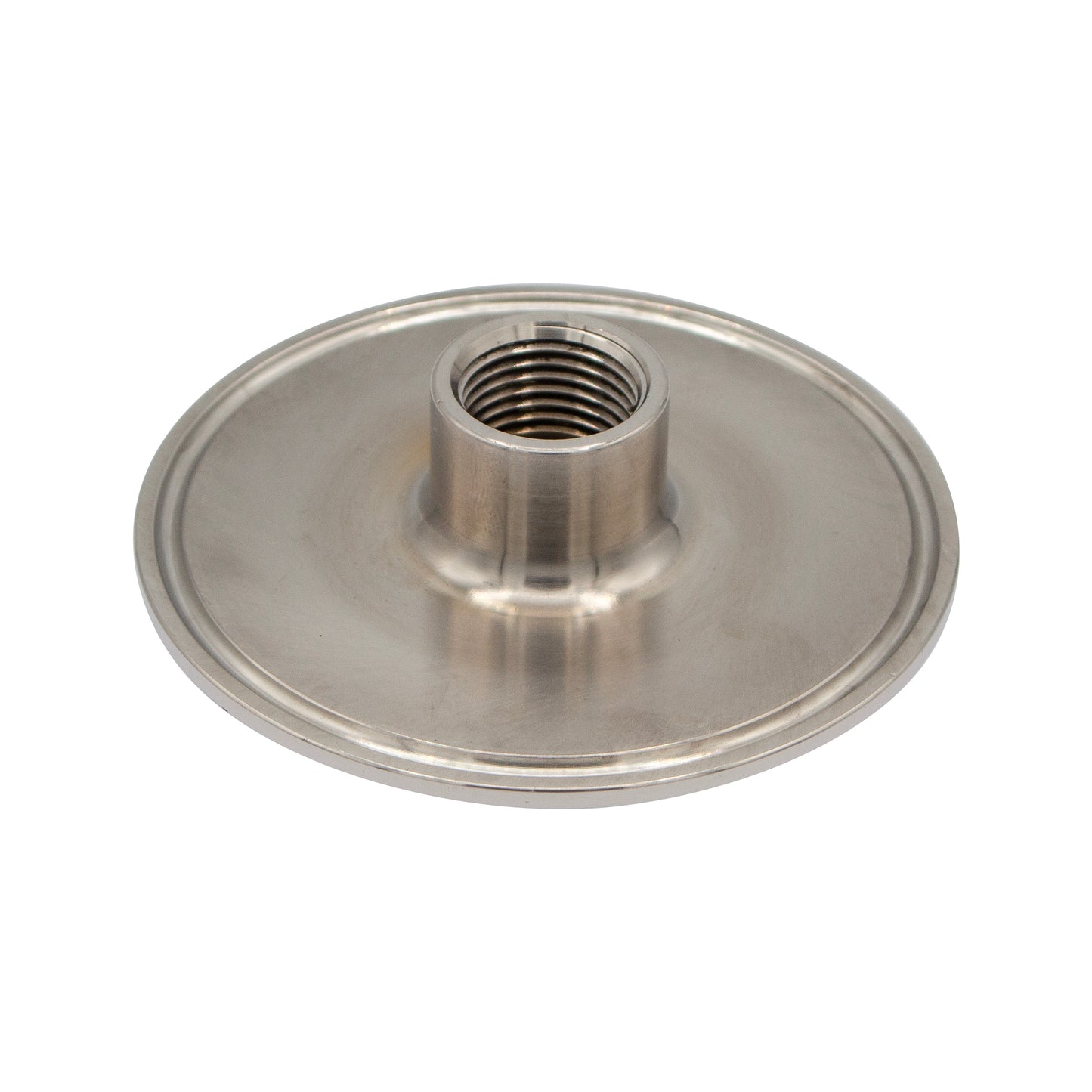 3" Tri Clamp X 1/2" Male NPT (1/2" FNPT Interior) Adapter - Tri Clover Sanitary Stainless Steel Fitting