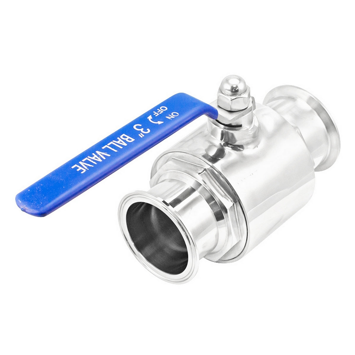 Stainless Steel Tri-Clover 2-Piece Ball Valve - 3" TC