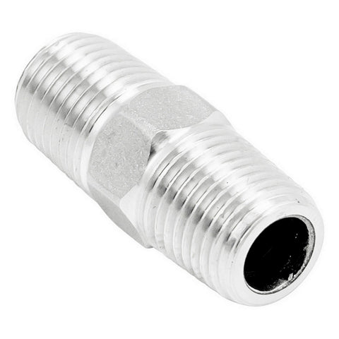 Stainless Steel British Standard Pipe Hex Nipple - 1/4" Male BSP