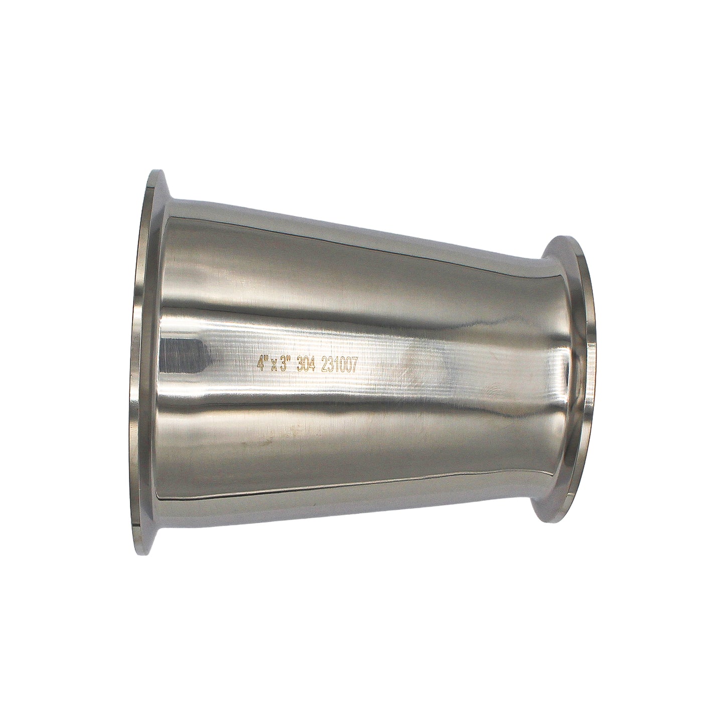 4" X 3" Tri Clamp Concentric Reducer - Tri Clover Sanitary Stainless Steel Fitting