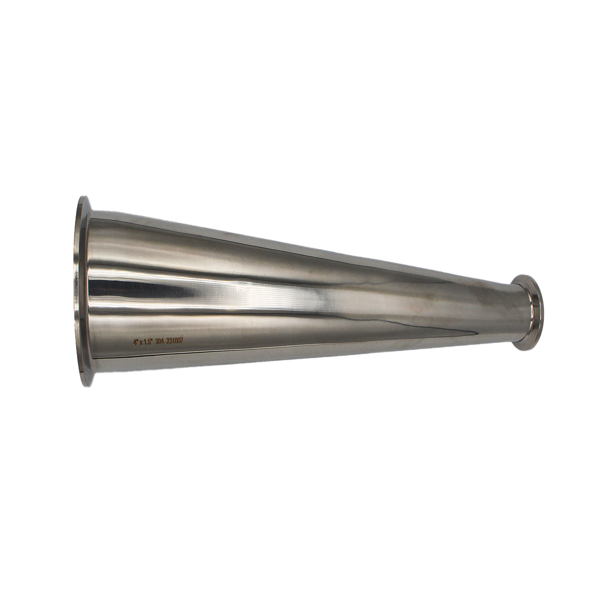 4" X 1.5" Tri Clamp Eccentric Reducer - Tri Clover Sanitary Stainless Steel Fitting