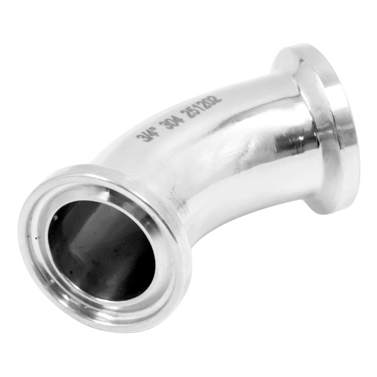 3/4" Tri Clamp 45° Elbow - Tri Clover Sanitary Stainless Steel Fitting