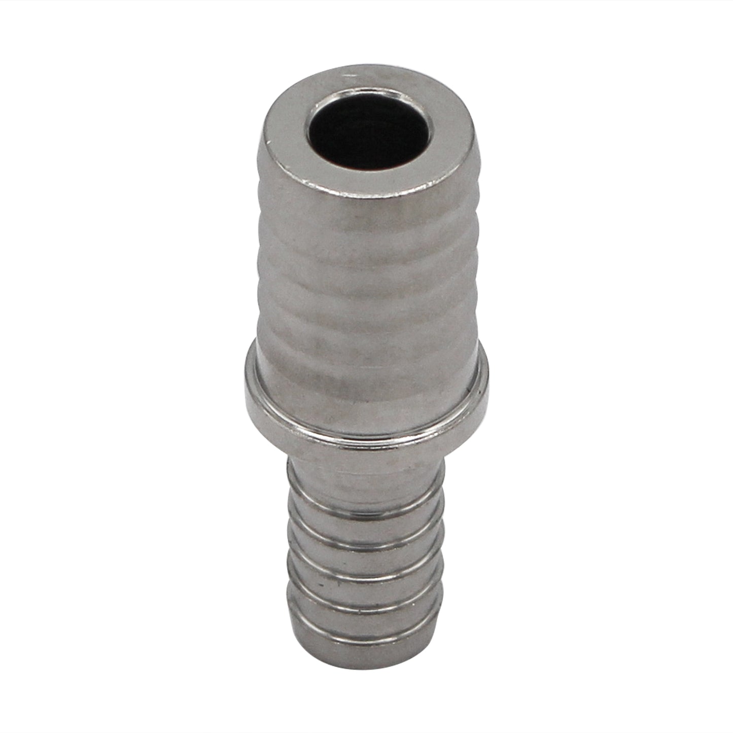 Stainless Steel Barbed Hose Splicer - 3/8" X 1/2"