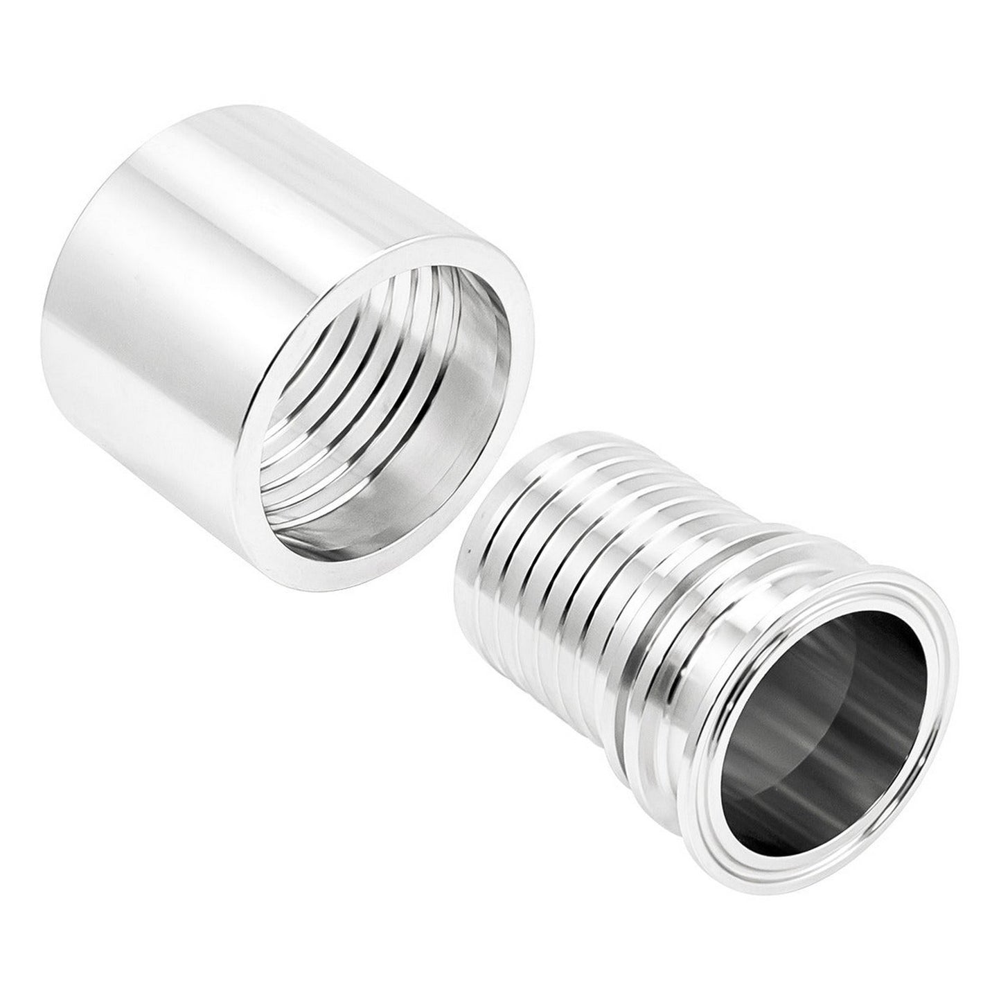 2" Tri Clamp X 2" OD Barbed Swage Crimp Collar - Tri Clover Sanitary Stainless Steel Fitting