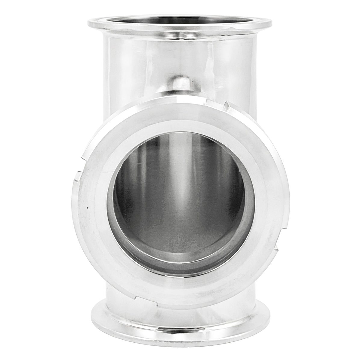 3" Tri Clamp Sight Glass Union Tee (Flute Section) Kit - Tri Clover Sanitary Stainless Steel