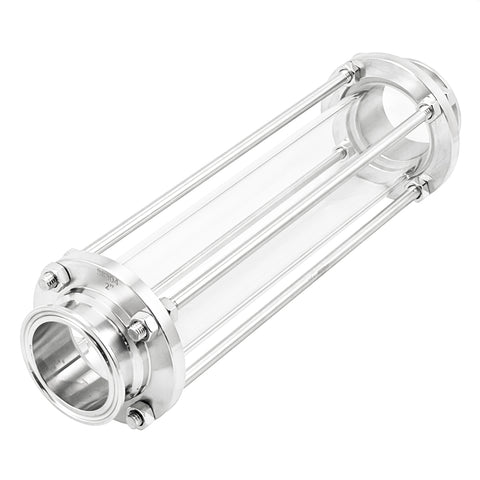 Stainless Steel Tall Tri-Clover Sight Glass - 2" TC (12")